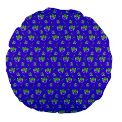 Floral Pattern Large 18  Premium Flano Round Cushions