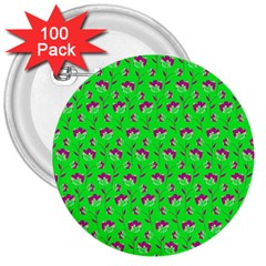 Floral Pattern 3  Buttons (100 Pack)  by Valentinaart