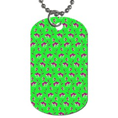 Floral Pattern Dog Tag (two Sides)