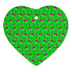 Floral Pattern Heart Ornament (two Sides) by Valentinaart