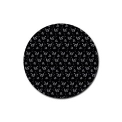 Floral Pattern Rubber Round Coaster (4 Pack)  by Valentinaart