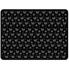 Floral Pattern Fleece Blanket (large) 