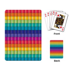 Pattern Grid Squares Texture Playing Card