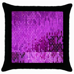 Purple Background Scrapbooking Paper Throw Pillow Case (black) by Amaryn4rt