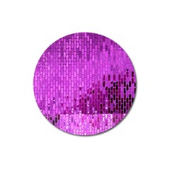 Purple Background Scrapbooking Paper Magnet 3  (round) by Amaryn4rt