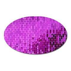 Purple Background Scrapbooking Paper Oval Magnet by Amaryn4rt