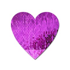 Purple Background Scrapbooking Paper Heart Magnet by Amaryn4rt