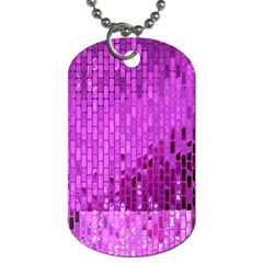 Purple Background Scrapbooking Paper Dog Tag (One Side)