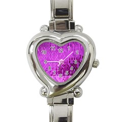 Purple Background Scrapbooking Paper Heart Italian Charm Watch