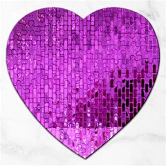 Purple Background Scrapbooking Paper Jigsaw Puzzle (Heart)