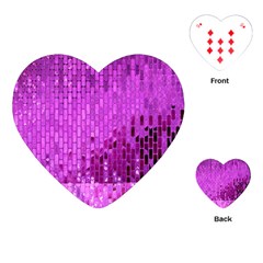 Purple Background Scrapbooking Paper Playing Cards (heart) 