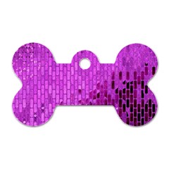 Purple Background Scrapbooking Paper Dog Tag Bone (One Side)