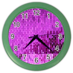 Purple Background Scrapbooking Paper Color Wall Clocks