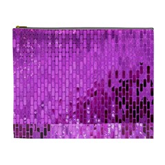 Purple Background Scrapbooking Paper Cosmetic Bag (xl) by Amaryn4rt