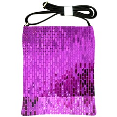 Purple Background Scrapbooking Paper Shoulder Sling Bags