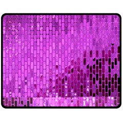 Purple Background Scrapbooking Paper Fleece Blanket (Medium) 