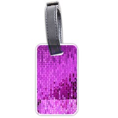 Purple Background Scrapbooking Paper Luggage Tags (One Side) 