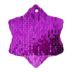 Purple Background Scrapbooking Paper Ornament (snowflake) by Amaryn4rt