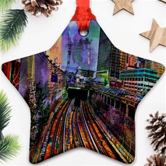 Downtown Chicago Ornament (star) by Amaryn4rt