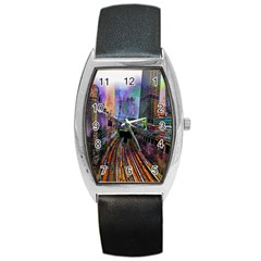 Downtown Chicago Barrel Style Metal Watch