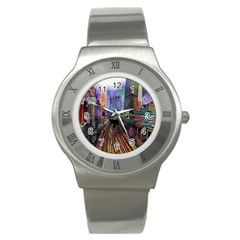 Downtown Chicago Stainless Steel Watch by Amaryn4rt