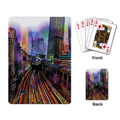 Downtown Chicago Playing Card by Amaryn4rt