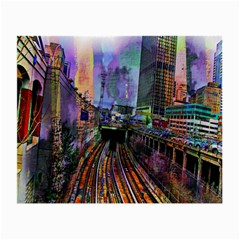 Downtown Chicago Small Glasses Cloth (2-side) by Amaryn4rt