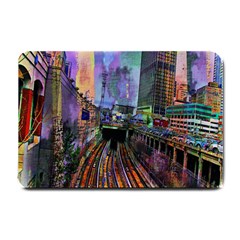 Downtown Chicago Small Doormat  by Amaryn4rt