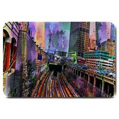 Downtown Chicago Large Doormat  by Amaryn4rt