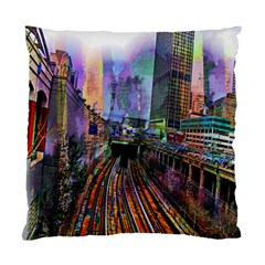 Downtown Chicago Standard Cushion Case (one Side) by Amaryn4rt