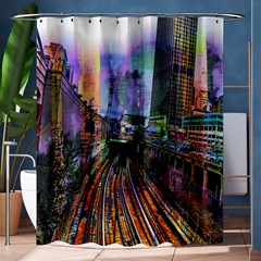 Downtown Chicago Shower Curtain 60  X 72  (medium)  by Amaryn4rt