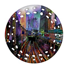 Downtown Chicago Ornament (round Filigree)