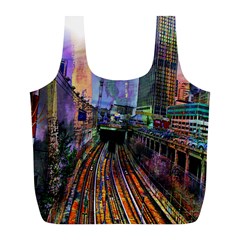 Downtown Chicago Full Print Recycle Bags (l)  by Amaryn4rt