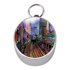 Downtown Chicago Mini Silver Compasses by Amaryn4rt