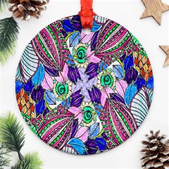 Wallpaper Created From Coloring Book Ornament (round) by Amaryn4rt