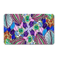 Wallpaper Created From Coloring Book Magnet (rectangular) by Amaryn4rt