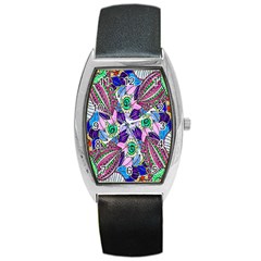 Wallpaper Created From Coloring Book Barrel Style Metal Watch by Amaryn4rt