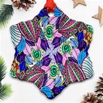 Wallpaper Created From Coloring Book Snowflake Ornament (Two Sides) Front