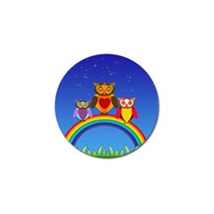 Owls Rainbow Animals Birds Nature Golf Ball Marker (10 Pack) by Amaryn4rt