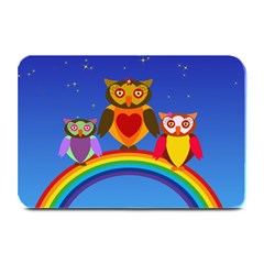 Owls Rainbow Animals Birds Nature Plate Mats by Amaryn4rt