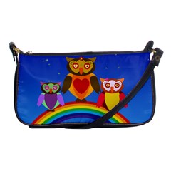 Owls Rainbow Animals Birds Nature Shoulder Clutch Bags by Amaryn4rt