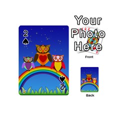 Owls Rainbow Animals Birds Nature Playing Cards 54 (mini) 