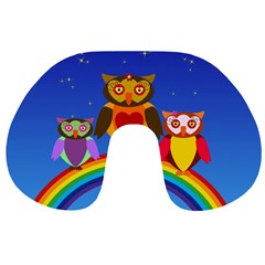 Owls Rainbow Animals Birds Nature Travel Neck Pillows by Amaryn4rt