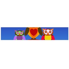 Owls Rainbow Animals Birds Nature Flano Scarf (large) by Amaryn4rt