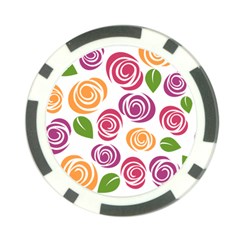 Colorful Seamless Floral Flowers Pattern Wallpaper Background Poker Chip Card Guard (10 Pack) by Amaryn4rt