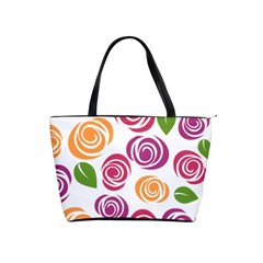 Colorful Seamless Floral Flowers Pattern Wallpaper Background Shoulder Handbags by Amaryn4rt