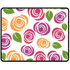 Colorful Seamless Floral Flowers Pattern Wallpaper Background Fleece Blanket (medium) 