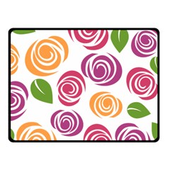 Colorful Seamless Floral Flowers Pattern Wallpaper Background Fleece Blanket (small)