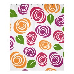 Colorful Seamless Floral Flowers Pattern Wallpaper Background Shower Curtain 60  X 72  (medium) 