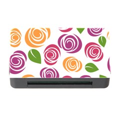 Colorful Seamless Floral Flowers Pattern Wallpaper Background Memory Card Reader With Cf